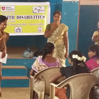 women giving instructions in a classroom setting