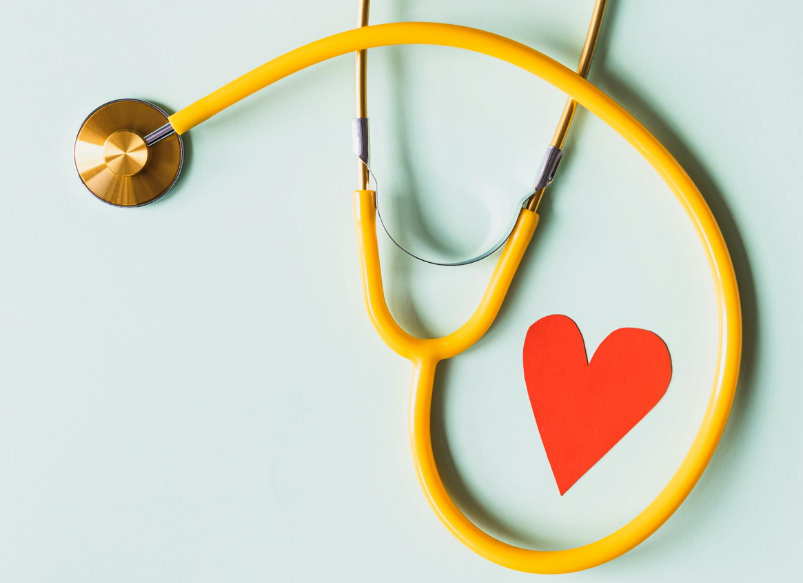 a stethoscope with a heart