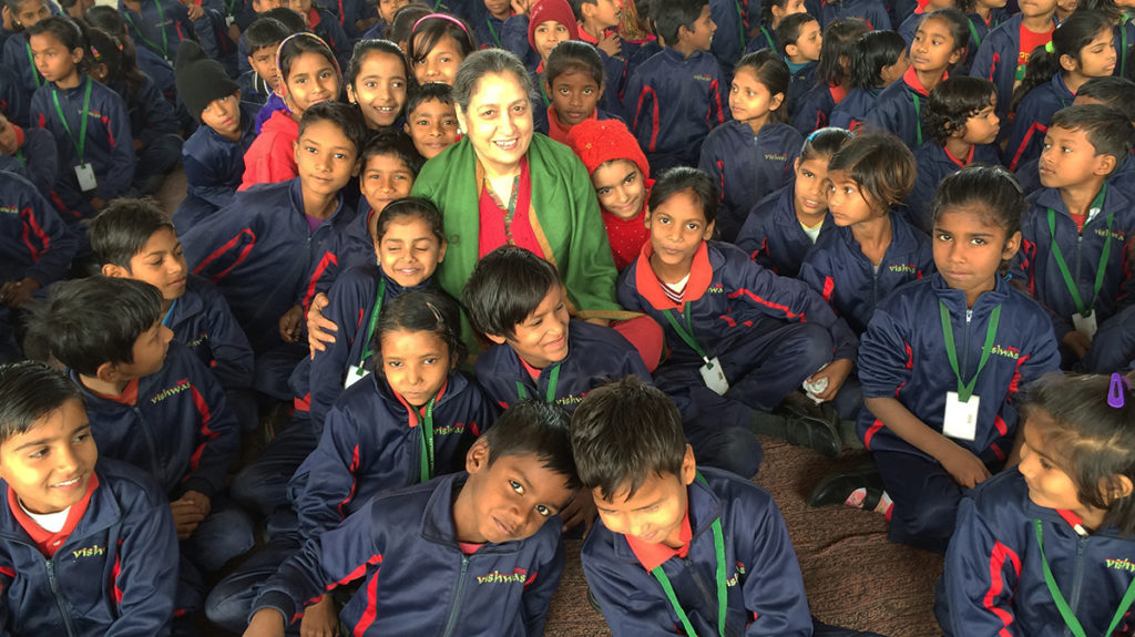 Neelam Jolly with students of VISHWAS - Children with disabilities