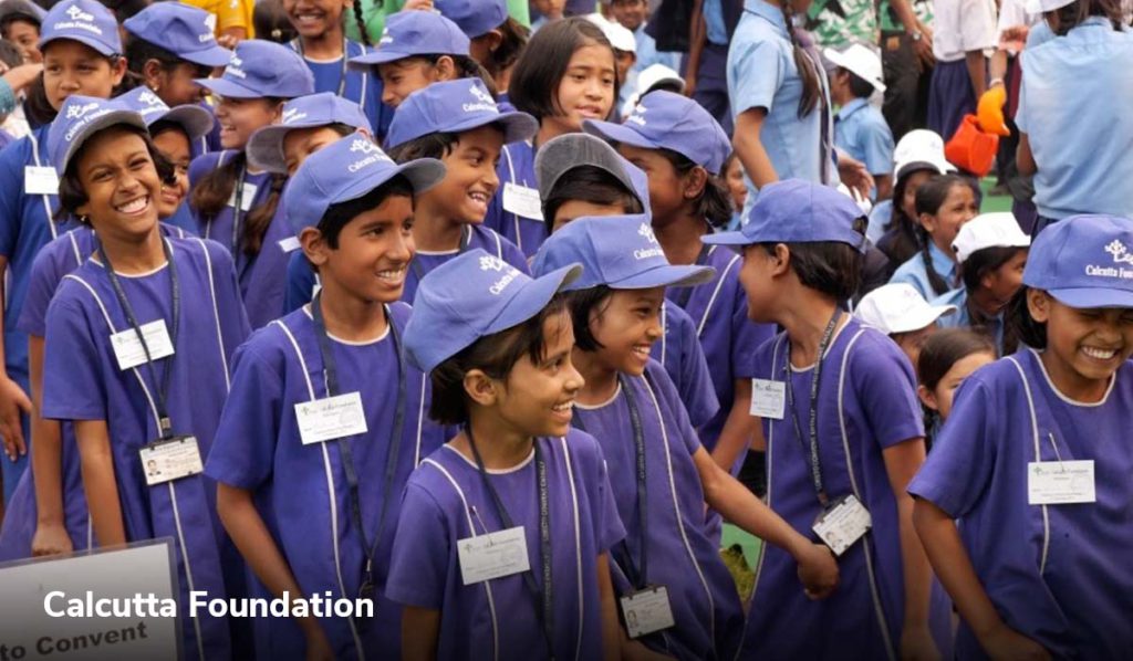 Children in one of Calcutta Foundation-run programmes.