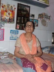 Deviben Vyas at her one-roomed house