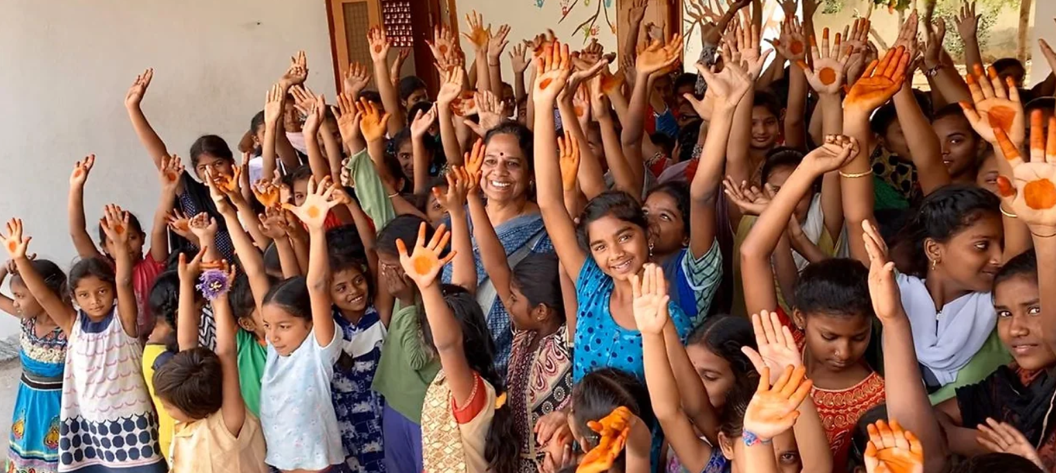 children in Aarti for Girls in a classroom