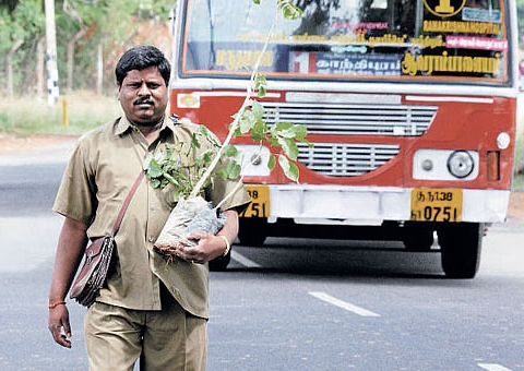 Marimuthu Jaganathan the bus conductor and a green warrior