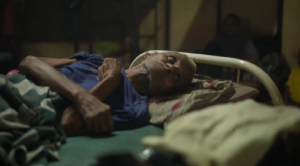 an elderly man in the Jeevan Anand Sanstha old age home