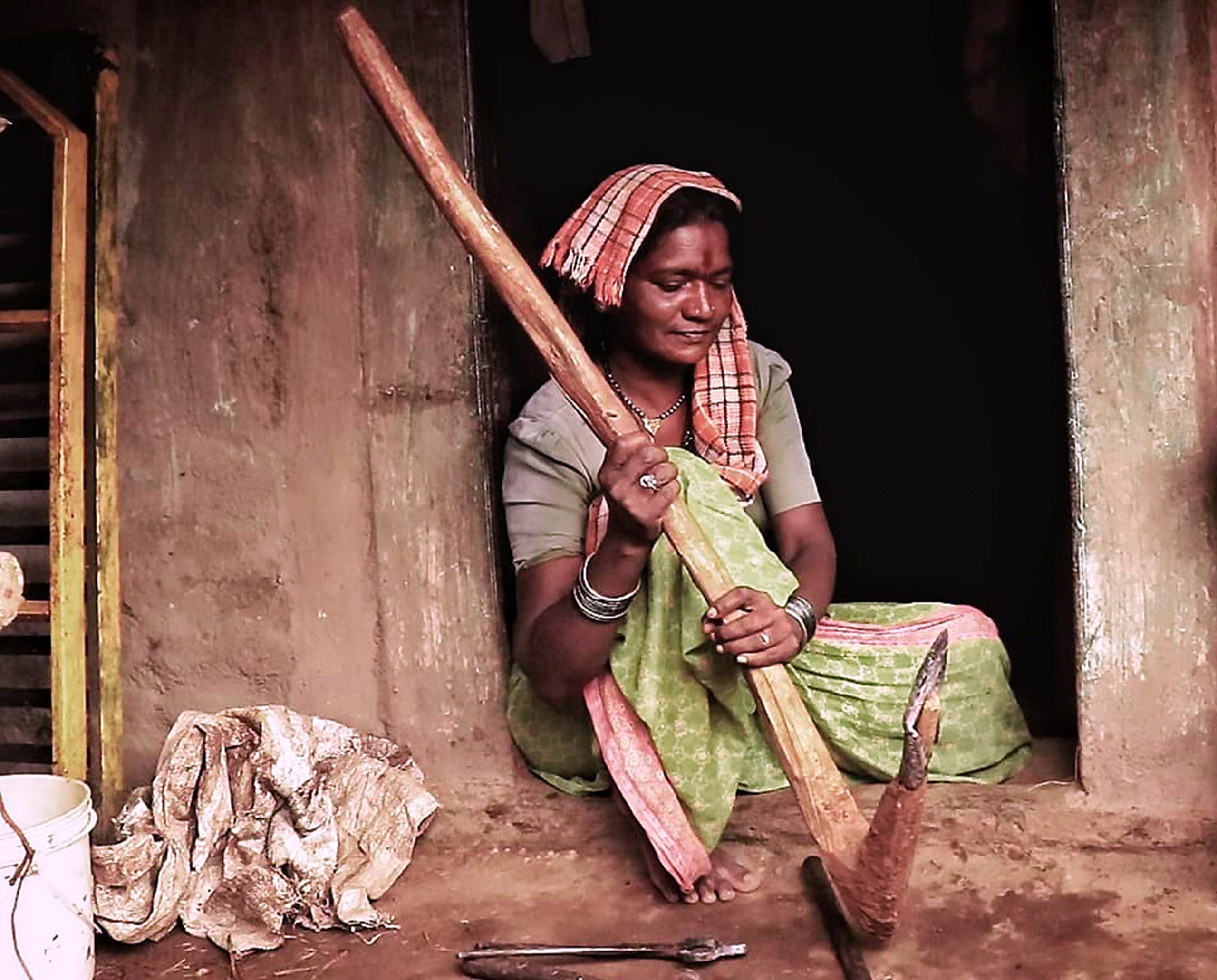 a rural woman in India