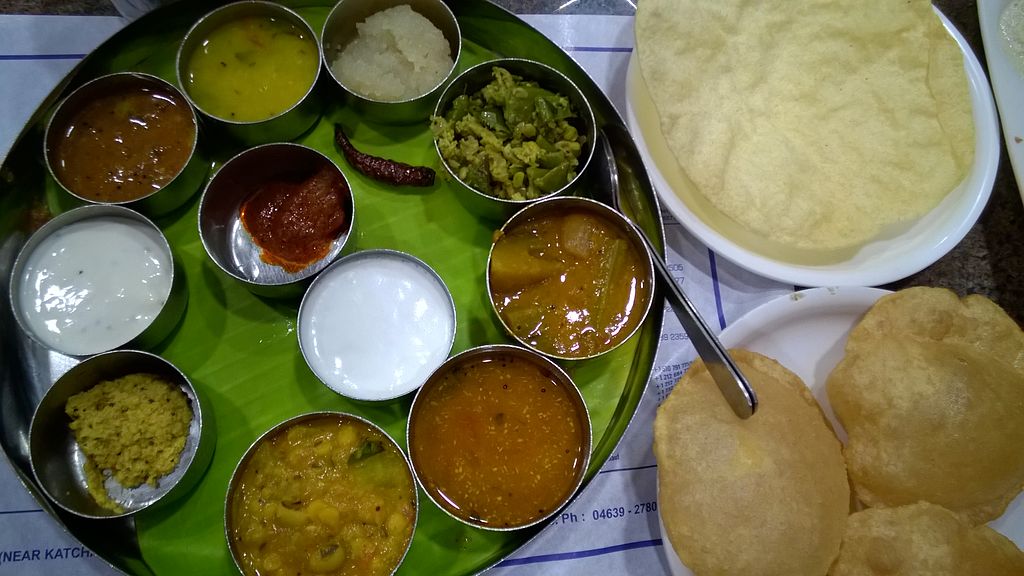 an Indian thali meal