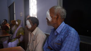 patients at an eye hospital