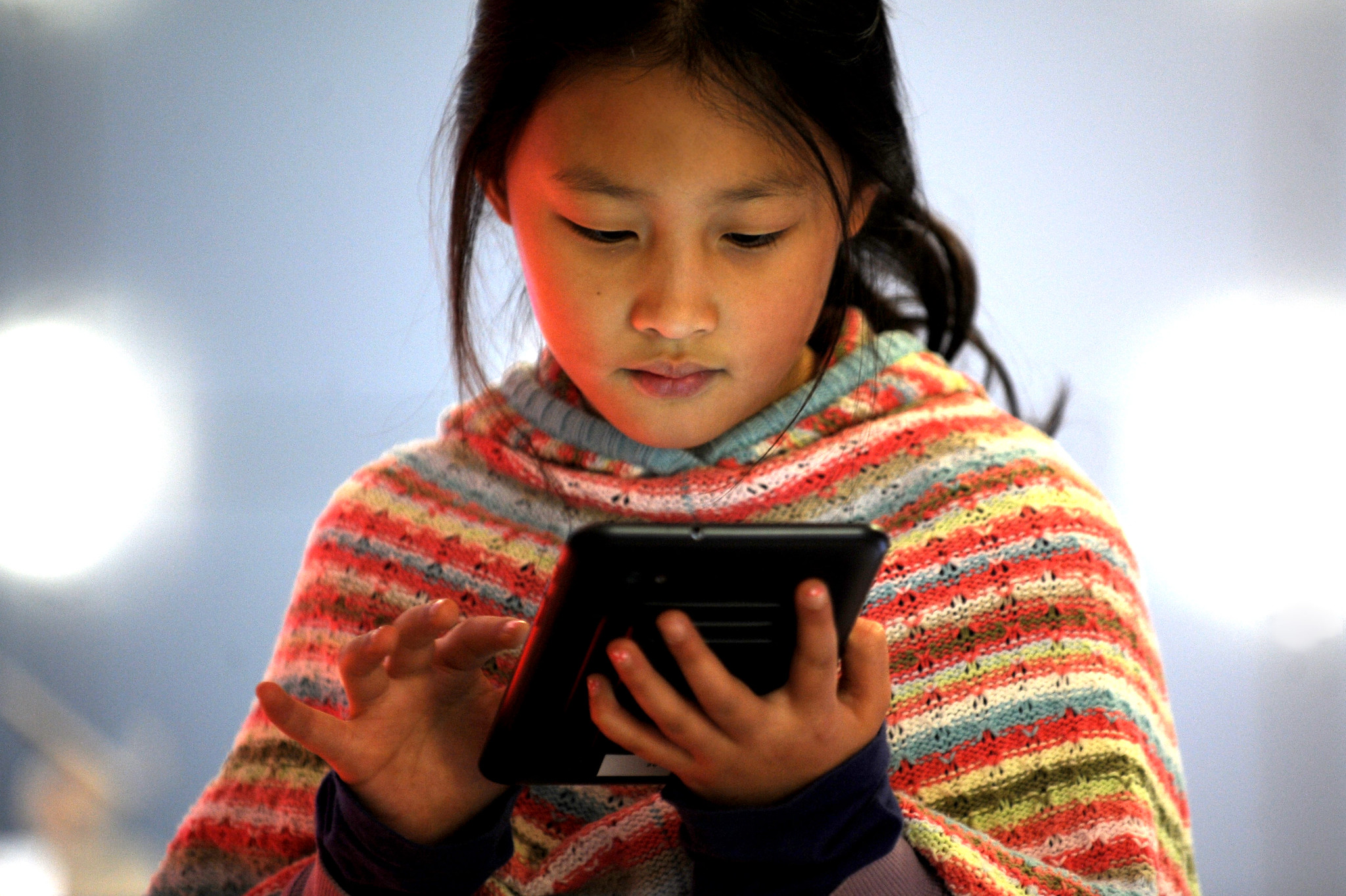 a child using a tablet
