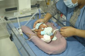 a baby in the ICU