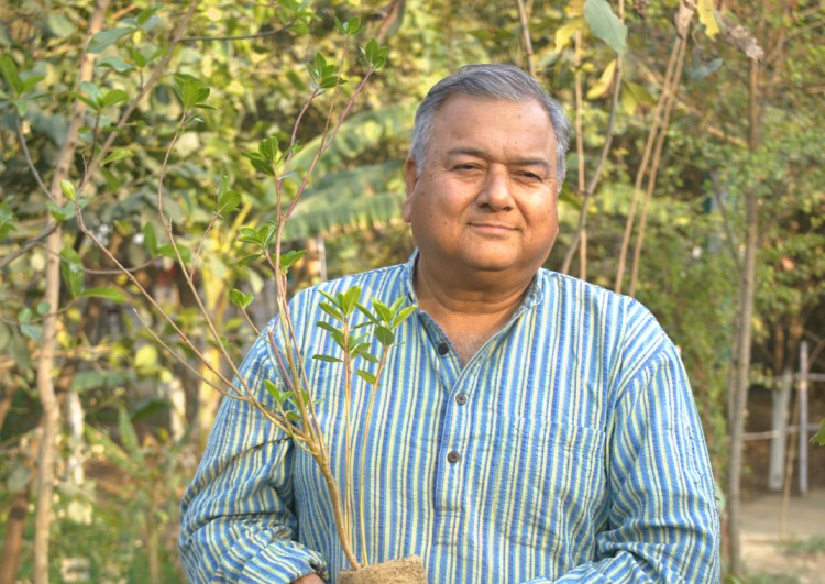 Peepal Baba with trees
