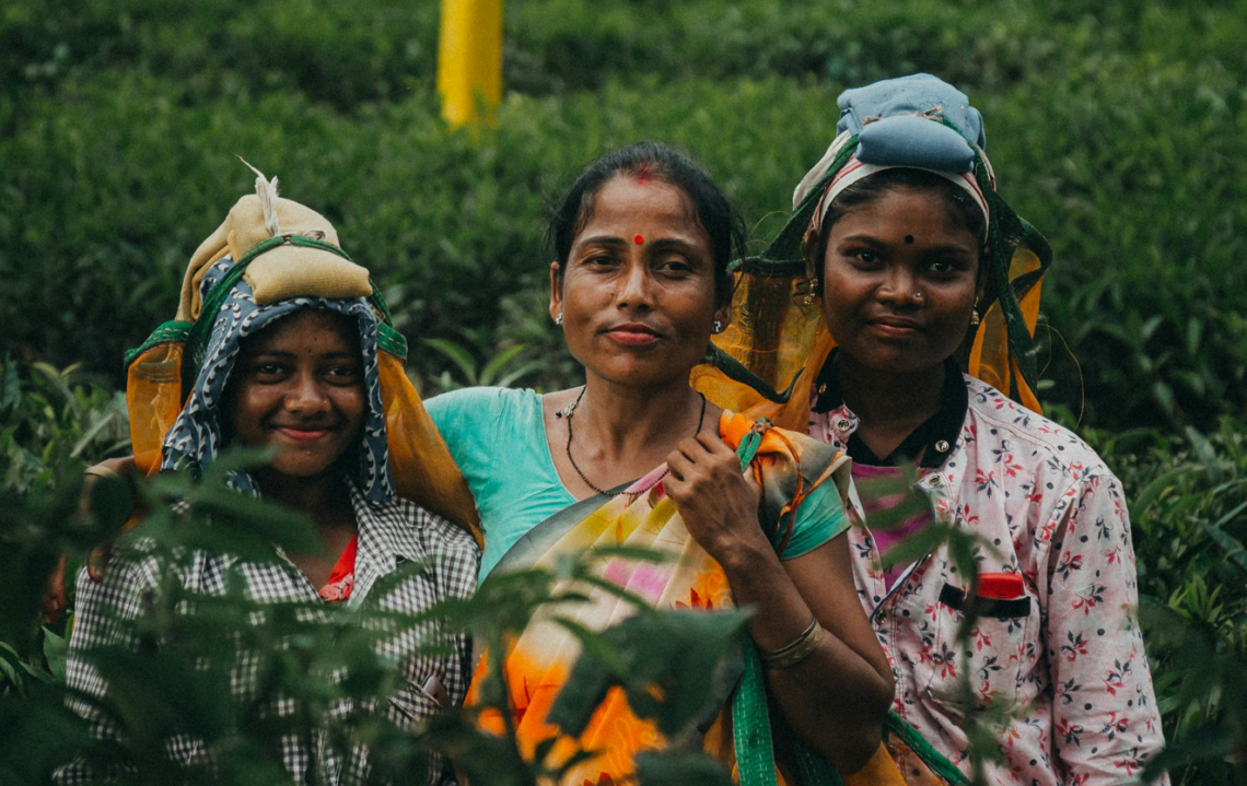 a group of women in a field