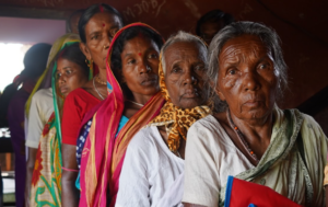 a group of patients in a line